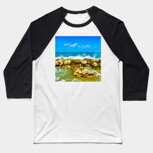 Beach landscape Baseball T-Shirt